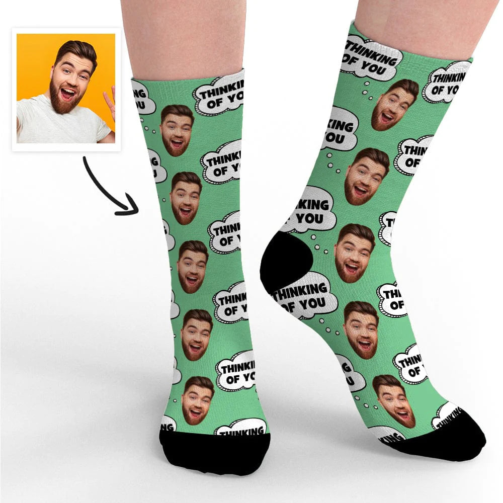 Thinking Of You Sock Personalized Socks with Face