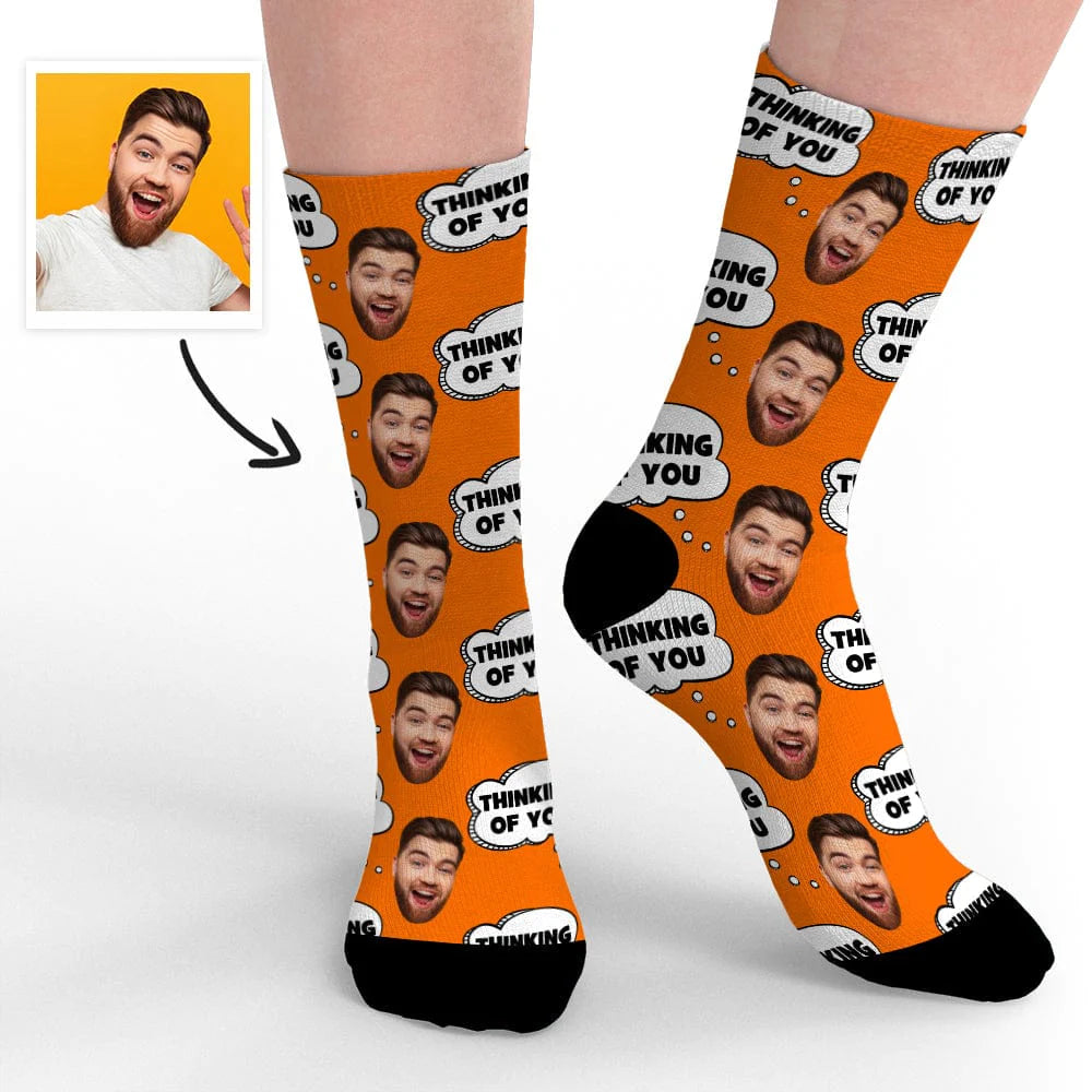 Thinking Of You Sock Personalized Socks with Face