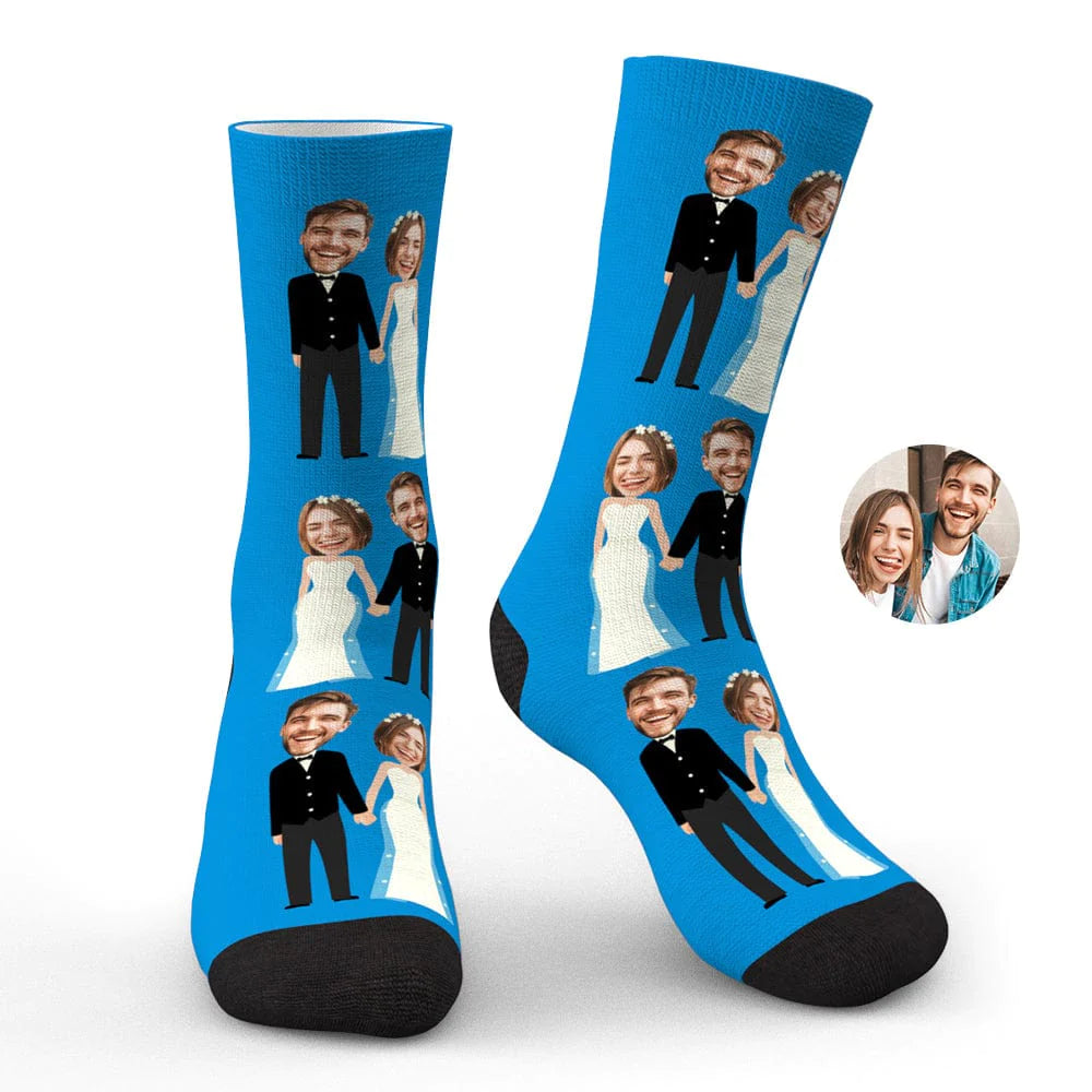 Custom Wedding Socks Funny Couple Socks