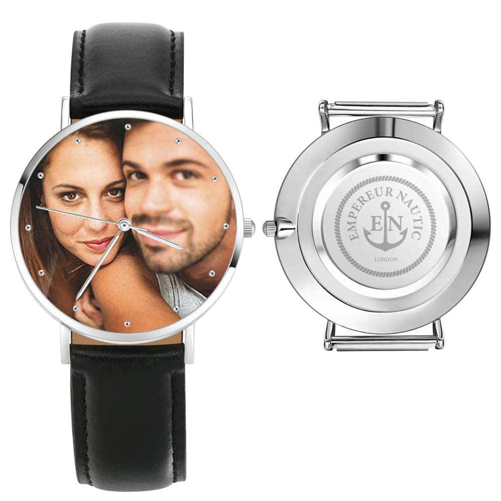 Personalized Genuine Leather Photo Watch