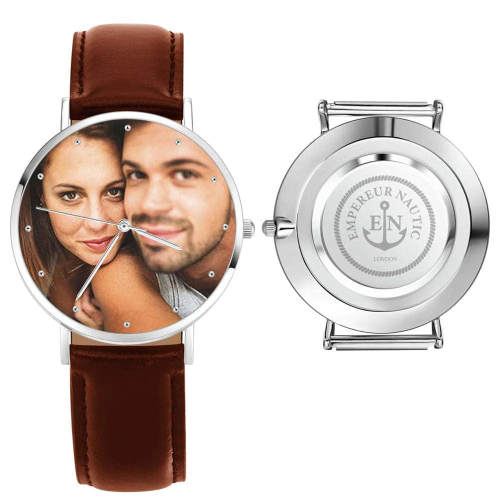 Personalized Genuine Leather Photo Watch