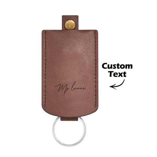 Custom Engraved Keychain Leather Pulling Key Holder Gifts for Men