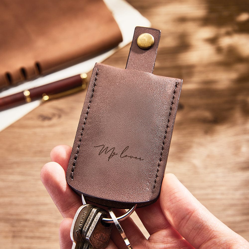 Custom Engraved Keychain Leather Pulling Key Holder Gifts for Men